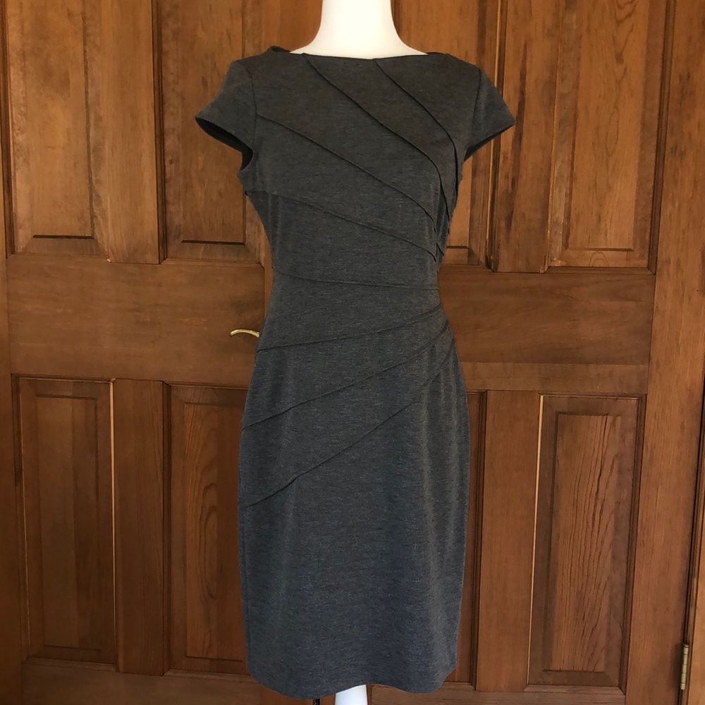 London Tmes fitted short sleeve dress